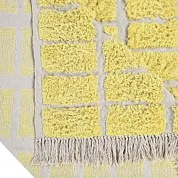 Tapis à poils longs - Zola Natural Cotton Shaggy (jaune)