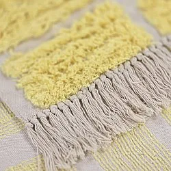 Tapis à poils longs - Zola Natural Cotton Shaggy (jaune)