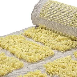 Tapis à poils longs - Zola Natural Cotton Shaggy (jaune)