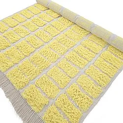 Tapis à poils longs - Zola Natural Cotton Shaggy (jaune)