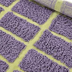 Rund Teppich - Zola Natural Cotton Shaggy (lila)