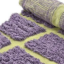 Rund Teppich - Zola Natural Cotton Shaggy (lila)