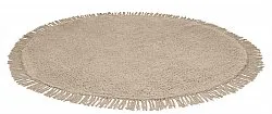 Runde Teppiche - Alba Natural Cotton Shaggy (beige)