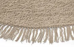 Runde Teppiche - Alba Natural Cotton Shaggy (beige)
