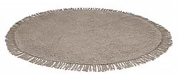 Tapis rond - Alba Natural Cotton Shaggy (taupe)