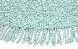 Runde Teppiche - Alba Natural Cotton Shaggy (türkis)