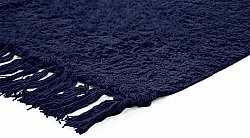 Tapis à poils longs - Alba Natural Cotton Shaggy (bleu foncé)
