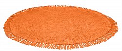 Tapis rond - Alba Natural Cotton Shaggy (orange)