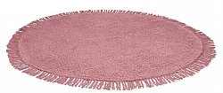 Runde Teppiche - Alba Natural Cotton Shaggy (rosa)