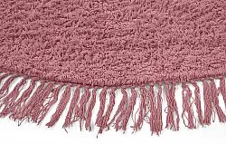 Runde Teppiche - Alba Natural Cotton Shaggy (rosa)