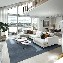 Wilton-Teppich - Artena (bläuliches grau)