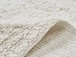 Tapis à poils longs - Sion Natural Cotton Shaggy (blanc cassé)