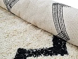 Hochflorteppiche - Chablis Natural Cotton Shaggy (offwhite/schwarz)