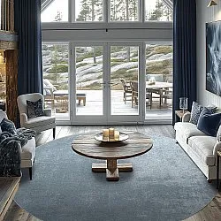 Rund Teppich - Lynton (blau)