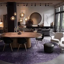 Rund Teppich - Lynton (lila)