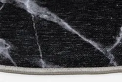 Rund Teppich - Savino (schwarz/weiß/rosa)