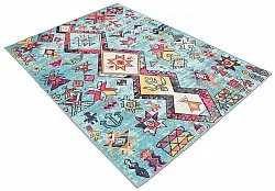 Wilton-Teppich - Misare (blau/bunt)