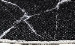 Rund Teppich - Savino (schwarz/weiß/grau)