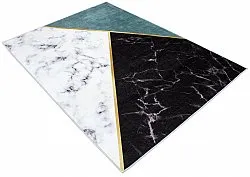 Wilton-Teppich - Savino (schwarz/weiß/grün)