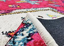 Rund Teppich - Misare (rosa/bunt)