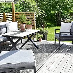 Teppich für innen und außen - Monsaraz (schwarz)