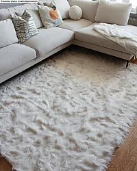 Tapis à poils longs - Pomaire (blanc)