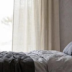 Rideaux Lot de 2 - Rideau en lin Noemi (crème)