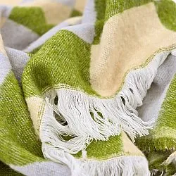 Plaids - Plaid en mélange de laine - Audrey Check (beige/vert/violet)