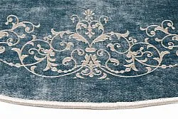 Rund Teppich - Santi (blau/beige)