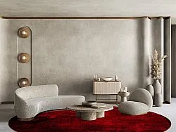 Rund Teppich - Frome (rot)