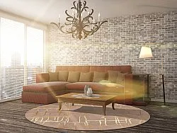 Rund Teppich - Lorenzo (braun/gold)