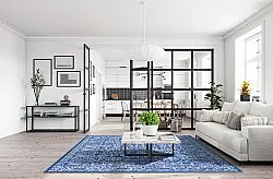 Wilton-Teppich - Menfi (blau)