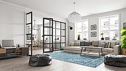 Tapis Wilton - Valenza (bleu)