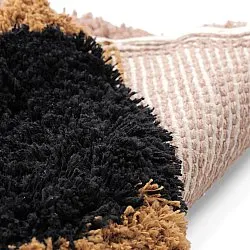 Tapis rond - Cefalu Natural Cotton Shaggy (multicolore)