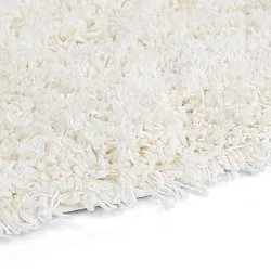 Tapis rond - Lindos Natural Cotton Shaggy (blanc)