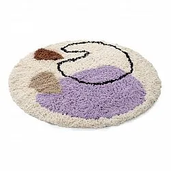 Tapis rond - Londa Natural Cotton Shaggy (multi)