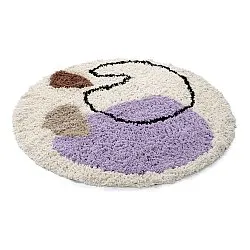 Tapis rond - Naousa Natural Cotton Shaggy (multicolore)