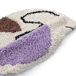 Tapis rond - Naousa Natural Cotton Shaggy (multicolore)