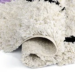 Tapis rond - Naousa Natural Cotton Shaggy (multicolore)