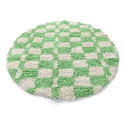 Tapis rond - Atrani Natural Cotton Shaggy (vert)