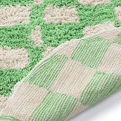 Tapis rond - Atrani Natural Cotton Shaggy (vert)