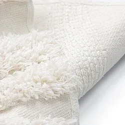 Rund Teppich - Cazorla Natural Cotton Shaggy (cremefarben)