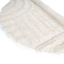 Rund Teppich - Cazorla Natural Cotton Shaggy (cremefarben)