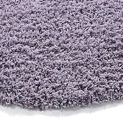 Rund Teppich - Combarro Solid Cotton Shaggy (hellviolett)
