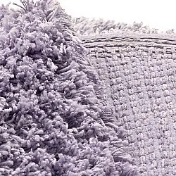 Rund Teppich - Combarro Solid Cotton Shaggy (hellviolett)