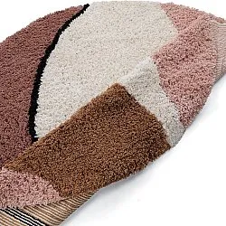 Rund Teppich - Perast Natural Cotton Shaggy (mehrfarbig)