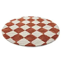 Runde Teppiche - Albi (weiß/orange)