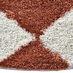 Runde Teppiche - Albi (weiß/orange)