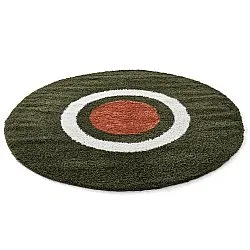 Tapis ronds - Alsace (vert/blanc/orange)