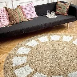Runde Teppiche - Asilah (beige/weiß)